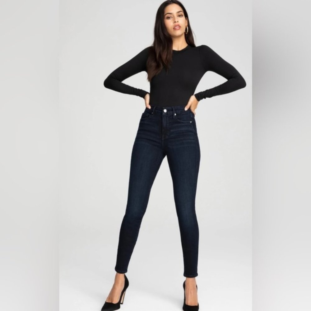 NEW Good American Skinny Jenas Style GL873T, Color Blue 224 Sz 6 28
